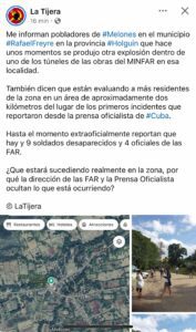 Captura de Pantalla: Facebook La Tijera